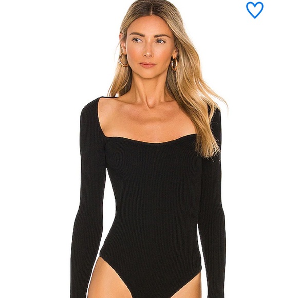 NWT - Superdown - Naomi Sweetheart bodysuit - black - M - Picture 2 of 6